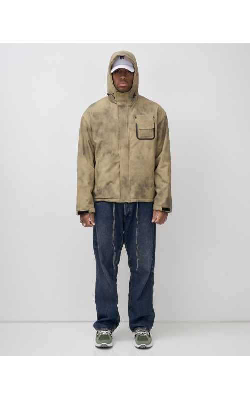 Мужская спортивная куртка для весны и осени, бежевый, для активного отдыха в Тюмени