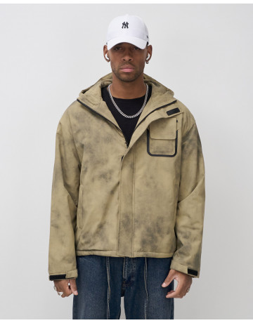 Мужская спортивная куртка для весны и осени, бежевый, для активного отдыха в Тюмени