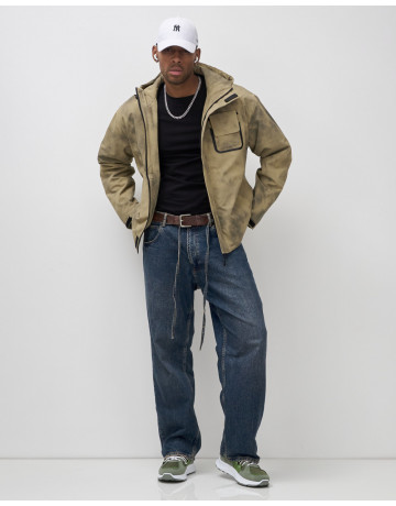 Мужская спортивная куртка для весны и осени, бежевый, для активного отдыха в Тюмени