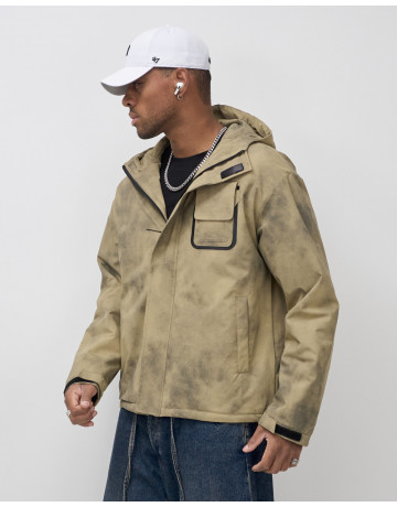 Мужская спортивная куртка для весны и осени, бежевый, для активного отдыха в Тюмени