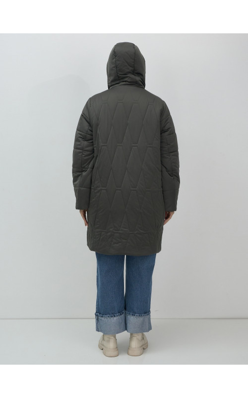 Длинный зимний пуховик для женщин больших размеров