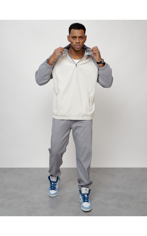 Мужской спортивный костюм серого цвета для активного отдыха в Тюмени