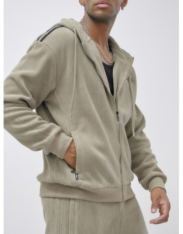 Мужской демисезонный спортивный костюм на флисе, бежевый, для спорта. в Тюмени