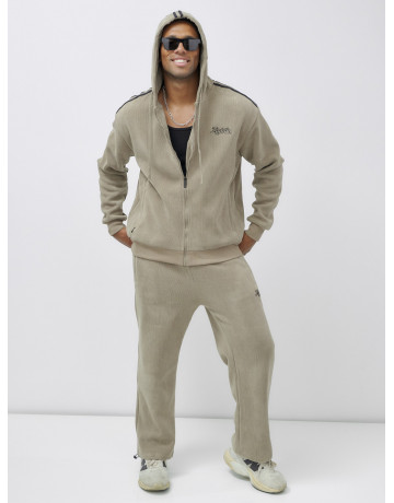 Мужской демисезонный спортивный костюм на флисе, бежевый, для спорта. в Тюмени