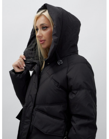 Зимняя куртка в стиле летучая мышь с капюшоном для активного отдыха.