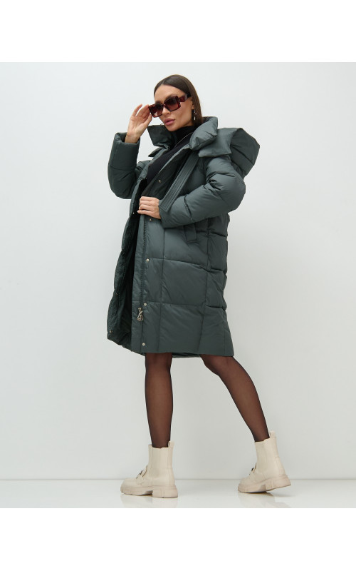 Длинный зимний пуховик для женщин