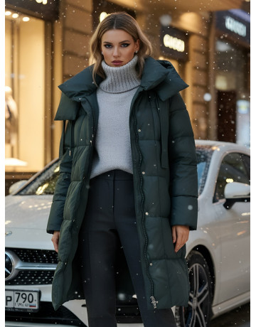 Длинный зимний пуховик для женщин