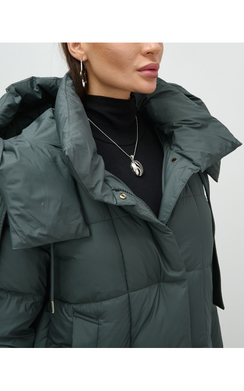 Длинный зимний пуховик для женщин