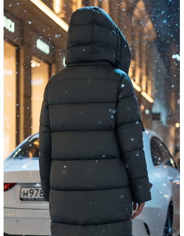 Длинный зимний пуховик для женщин