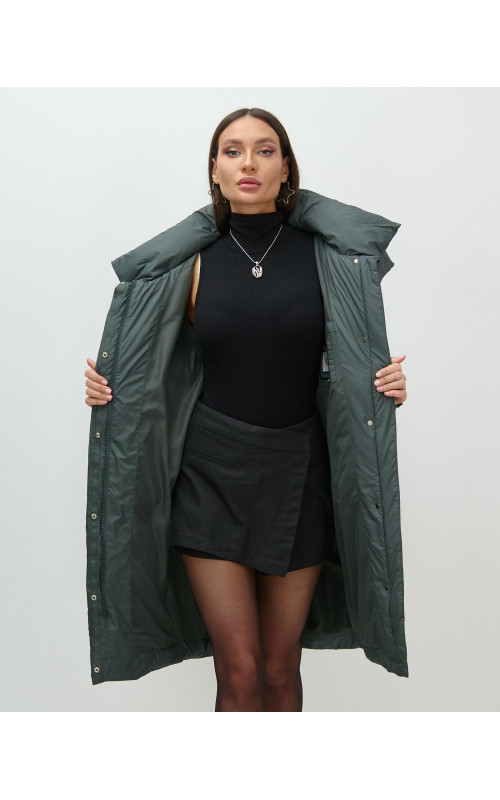 Длинный зимний пуховик для женщин