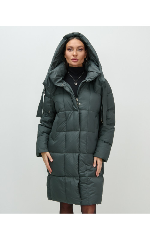 Длинный зимний пуховик для женщин