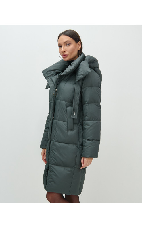 Длинный зимний пуховик для женщин