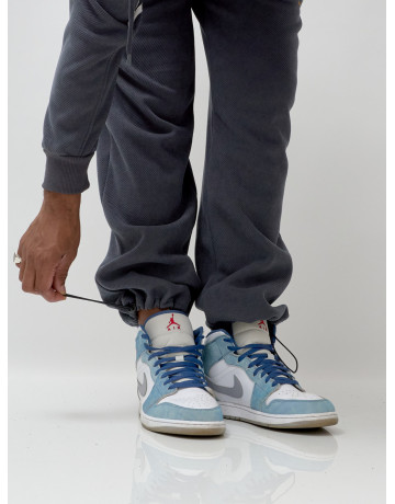 Мужской демисезонный спортивный костюм на флисе, тёмно-серый, для спорта. в Тюмени