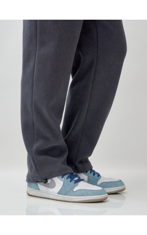 Мужской демисезонный спортивный костюм на флисе, тёмно-серый, для спорта. в Тюмени