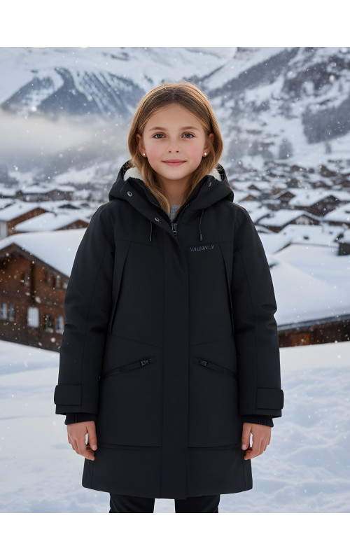 Зимняя парка для девочки-подростка с регулируемой посадкой.