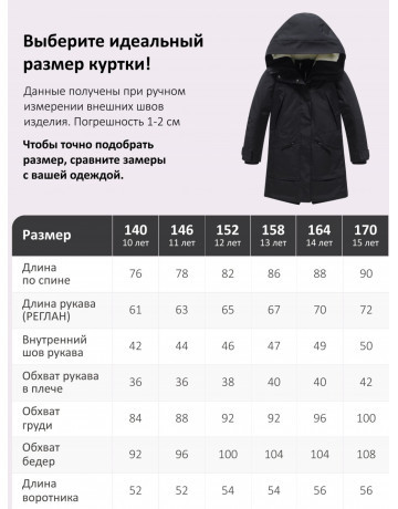 Зимняя парка для девочки-подростка с регулируемой посадкой.