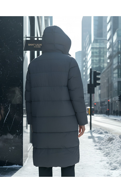 Длинный зимний пуховик для женщин