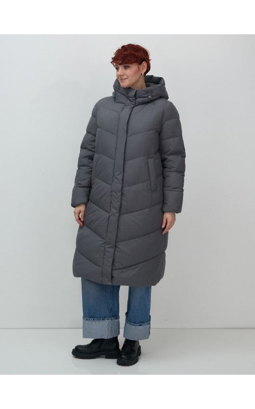 Длинный зимний пуховик для женщин