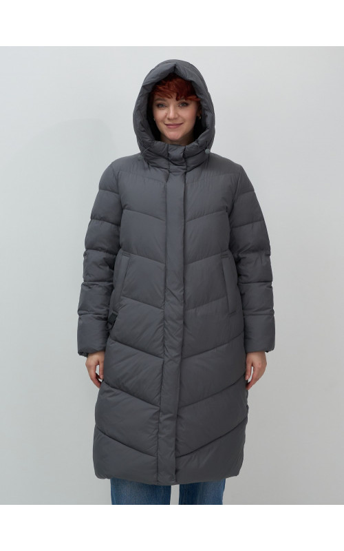 Длинный зимний пуховик для женщин