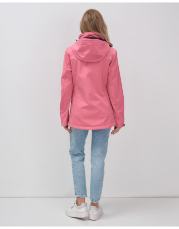 Женская спортивная ветровка с капюшоном softshell, розовая, для активного отдыха в Тюмени