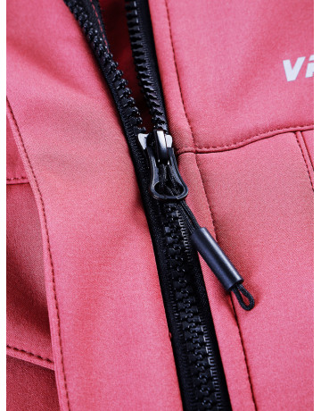 Женская спортивная ветровка с капюшоном softshell, розовая, для активного отдыха в Тюмени