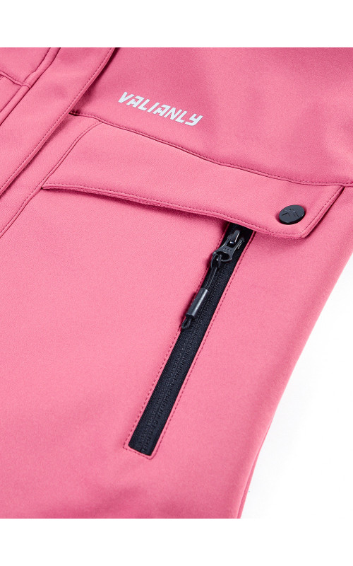 Женская спортивная ветровка с капюшоном softshell, розовая, для активного отдыха в Тюмени