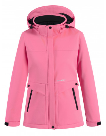 Женская спортивная ветровка с капюшоном softshell, розовая, для активного отдыха в Тюмени