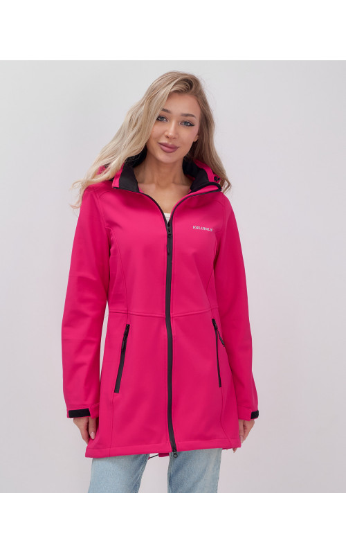 Женская спортивная парка с капюшоном softshell, розовая, для активного отдыха в Тюмени