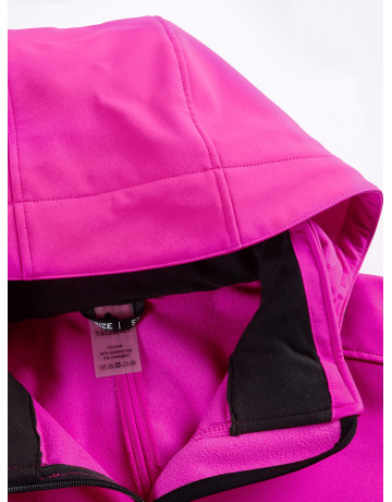 Женская спортивная парка с капюшоном softshell, розовая, для активного отдыха в Тюмени