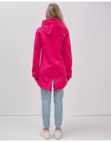 Женская спортивная парка с капюшоном softshell, розовая, для активного отдыха в Тюмени