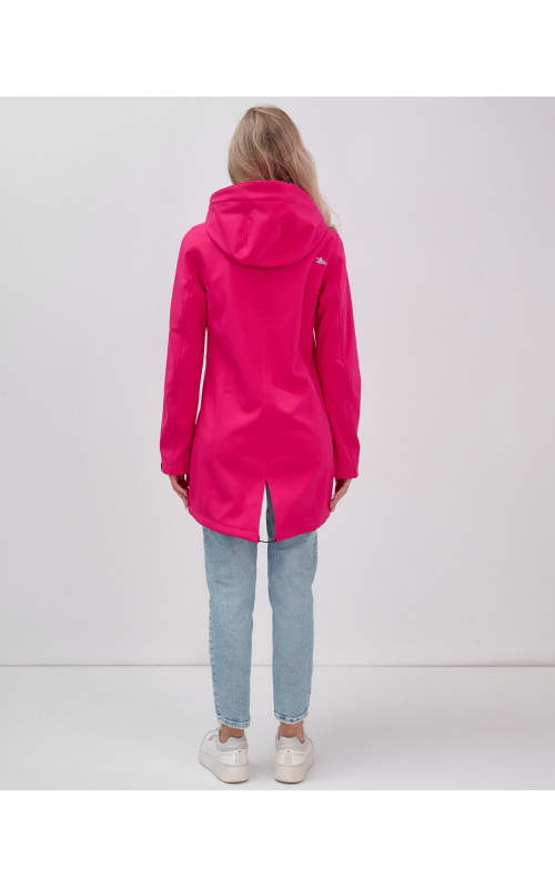 Женская спортивная парка с капюшоном softshell, розовая, для активного отдыха в Тюмени