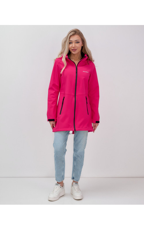 Женская спортивная парка с капюшоном softshell, розовая, для активного отдыха в Тюмени