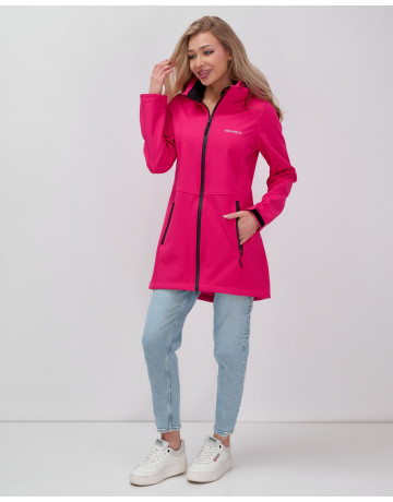 Женская спортивная парка с капюшоном softshell, розовая, для активного отдыха в Тюмени