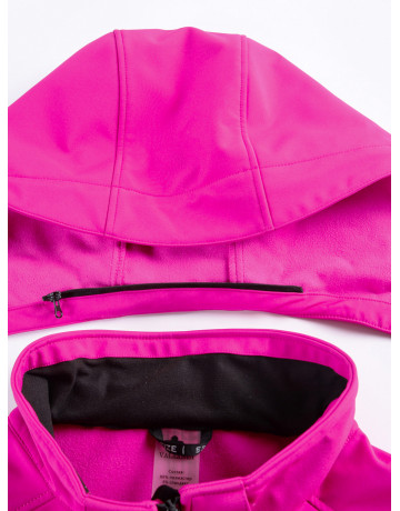 Женская спортивная парка с капюшоном softshell, розовая, для активного отдыха в Тюмени