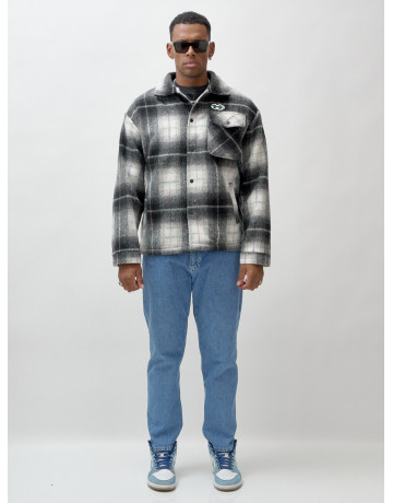 Ворсистая шерстяная куртка-рубашка, размерная сетка S–3XL