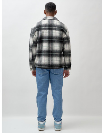 Ворсистая шерстяная куртка-рубашка, размерная сетка S–3XL