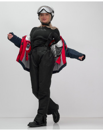 Куртка с полукомбинезоном для осени и зимы, свободный покрой.