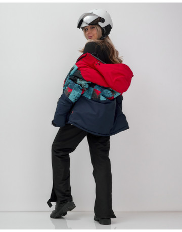 Куртка с полукомбинезоном для осени и зимы, свободный покрой.