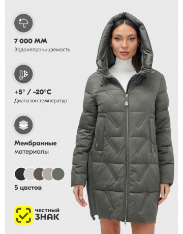 Женский зимний пуховик с капюшоном для холодной погоды.