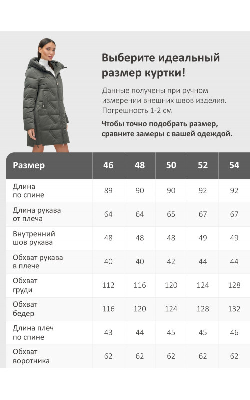 Женский зимний пуховик с капюшоном, тёмно-серый. в Тюмени