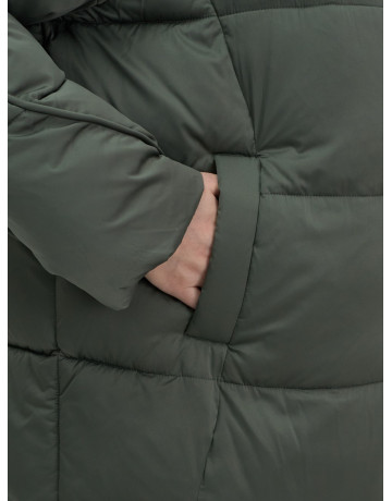 Пуховик зимний женский с капюшоном, хаки. в Тюмени