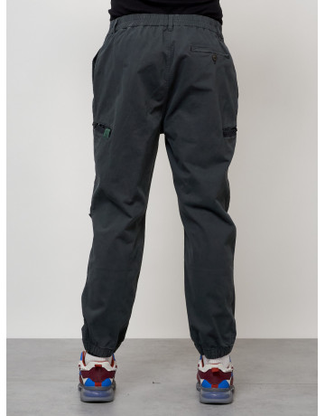 Мужские брюки карго с накладными карманами, тёмно-серые в Тюмени