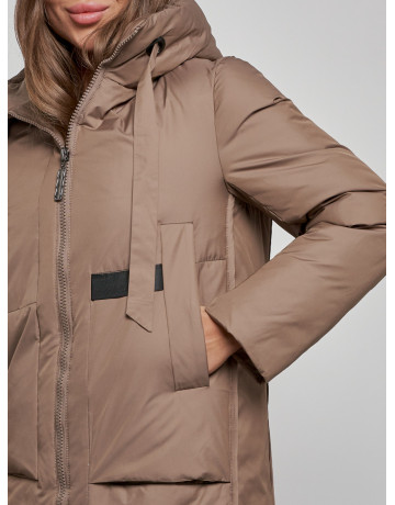 Длинный женский пуховик для зимы