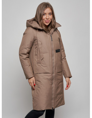 Длинный женский пуховик для зимы