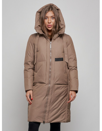 Длинный женский пуховик для зимы