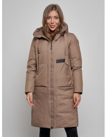 Длинный женский пуховик для зимы