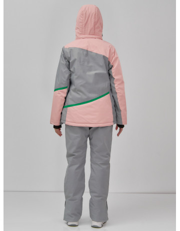 Женская горнолыжная куртка с комбинированным принтом.