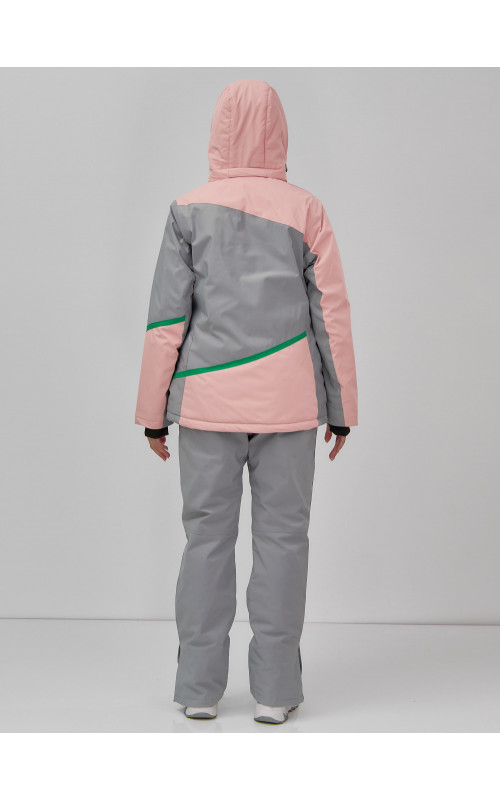 Женская горнолыжная куртка с комбинированным принтом.