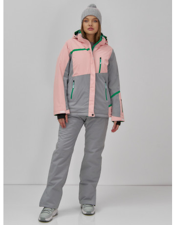 Женская горнолыжная куртка с комбинированным принтом.