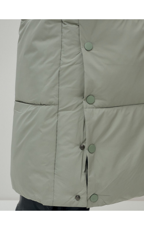 Длинный зимний пуховик с капюшоном для женщин